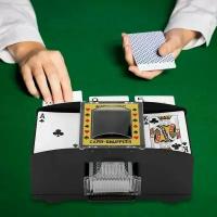 Шафл машинка для покера, перемешивания карт на 2 колоды профессиональная автоматическая, Тасователь
