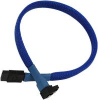 Кабель SATA Nanoxia SATA3 (6Gb/s) Cable 30см, угловой разъем, синий NXS6G3B