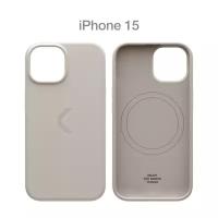 Защитный чехол COMMO Shield для Apple iPhone 15, с магнитным кольцом, Linen (Sand)