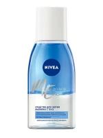 Средство для снятия стойкого макияжа с глаз Nivea "Двойной эффект" для чувствительной кожи вокруг глаз с экстрактом василька, 125 мл