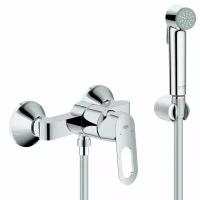 Гигиенический душ Grohe BauLoop со смесителем, шланг Siverflex Longlife 125 см., хром