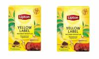 Чай листовой черный Lipton Yellow Label 180 грамм, 2 упаковки