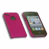 IP4-RF-P Чехол iCover Rubber Case для сотового телефона Apple iPhone 4/iPhone 4S розовый с защитной пленкой