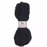 Пряжа Gazzal PURE WOOL 100 % Австралийская шерсть, 100гр/65м, (5250 Черный) 1 упаковка (5 мотков)