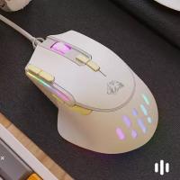 Мышь компьютерная игровая Wolf M2 12800 DPI с RGB подсветкой мышка проводная для компьютера ноутбука gaming game mouse mice mouse