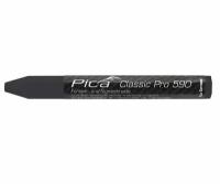 Строительный мелковый восковой карандаш чёрный 12 мм PICA-MARKER 590/46