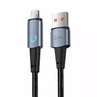 Дата-кабель Moon USB – Lightning, 1.2 м, серый, Deppa, крафт, Deppa 72523-OZ