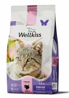 Wellkiss Senior Sterilized Корм сухой для кошек старше 7 лет, с индейкой, 1,5 кг