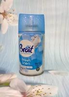 Brait Essential Fresh Linen Сменный освежитель воздуха для автоматического освежителя воздуха Свежесть хлопка 250 мл