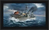 Плакат, постер на бумаге world of warships, wargaming net, ship. Размер 42 х 60 см