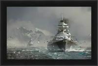 Плакат, постер на бумаге World Of Warships. Размер 21х30 см