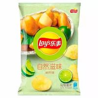 Картофельные чипсы Lay's Natural Lime со вкусом лайма (Китай), 65 г