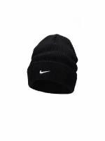 Шапка Nike Peak Tall Cuff Swoosh Beanie black