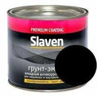 Грунт-эмаль "Slaven" быстросохнущий антикоррозионный черный 0,5 кг