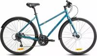 Велосипед Merida Crossway Urban 50 Lady 28" (2023) (Велосипед Merida Crossway Urban 50 Lady 28" Рама: XXS(39cm) TealBlue/SilverBlue/Lime, RU39535)