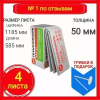 Утеплитель технониколь техноплекс CARBON ECO из экструзионного пенополистирола 50х585х1185мм (4 плиты)