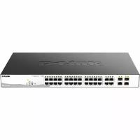 Настраиваемый L2 PoE-коммутатор D-Link DGS-1210-28P/F5A, 24x1000Base-T, 4хCombo 1000Base-T/SFP