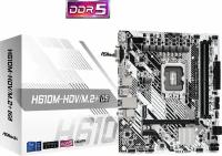 Материнская плата Asrock H610M-HDV/M.2+ D5 Soc-1700 Intel H610 2xDDR5 mATX AC`97 8ch(7.1) GbLAN+VGA+HDMI+DP