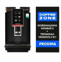 Профессиональный настольный вендинговый торговый кофейный автомат, аппарат PROXIMA MiniBar S + В подарок терминал Vendista 3-в-1