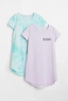 Сорочка H&M, размер 170, голубой, фиолетовый