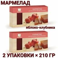 Мармелад пластовый " Коломчаночка" яблоко-клубника, 2 шт * 210 гр