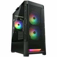 Корпус Cougar Airface RGB Black, 2х140мм + 1x120mm ARGB Fan, ARGB Fan Hub, без БП, черный, ATX