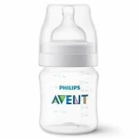 Бутылочка с силиконовой соской из полипропилена с 0 мес. Anti-colic Philips Avent 125мл (SCY100/01)