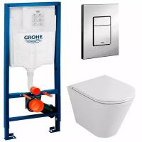 Инсталляция Grohe Rapid SL 38772001 + унитаз OWL Vind Ruta-H OWLT190304 безободковый с сиденьем