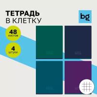 Тетрадь 48л., А5, клетка BG "Monocolor. Dark"