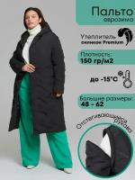 Куртка-рубашка NELIY VINCERE Пальто-жилет осень, размер 58, черный