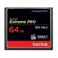 Карта памяти SanDisk Compact Flash 64 ГБ, R/W 160/150 МБ/с (SDCFXPS-064G-X46)