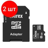 Карта памяти Mirex microSDHC Class 10 + SD adapter