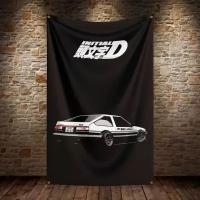 Флаг плакат баннер JDM Initial D AE86 InitialD АЕ86