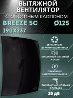 Вытяжной вентилятор 125 с обратным клапаном BREEZE 5C Obsidian