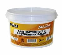 Краска ВД Movatex Краска в/д Movatex экстра для наруж/внутр. работ с биодобавками против плесени и грибка 3кг