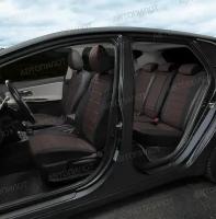 Комплект чехлов Автопилот Экокожа Chevrolet Cruze Sd/Hb/Wag c 09-15г. Черный + Шоколад