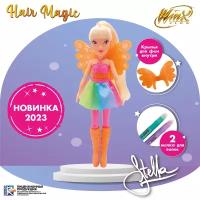 Шарнирная кукла Winx Club "Hair Magic" Стелла с крыльями и маркерами (2 шт.), 24 см, IW01232103