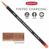 Карандаш угольный Derwent "Tinted Charcoal" TC03 Sunset Pink (Розовый закат)