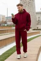 Магазин Толстовок - Premium tracksuit bordo color - Спортивный костюм "бордо" цвет, 3XL-56-Unisex-(Мужской)