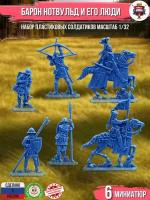 Воины и Битвы / Набор солдатиков "Барон Нотвульд и его люди". Синий металлик