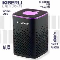 Колонка портативная Беспроводная колонка Bluetooth с FM-радио переносная акустическая система, черный