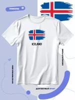 Футболка с флагом Исландии-Iceland