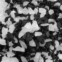Натуральный грунт для кактусов, суккулентов и растений, Zoo One, природный материал, "Чёрный+кварц", (фракция 2-5 мм) 1 кг, GR15-0495