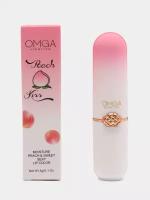 Увлажняющий бальзам для губ с эффектом тинта "Omga Peach Kiss" с ароматом персика 3г