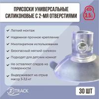 Аксессуар для электрогирлянд Z-TRACK присоска силиконовая прозрачная универсальная 30 мм 30 штук в комплекте