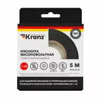 Изолента KRANZ KR-09-2511 высоковольтная самослипающаяся, до 1кВ, 0.76х25 мм, 5 м