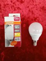 Лампа светодиодная OSRAM Classic P, E14, G45, 6.5 Вт, 3000 К