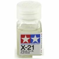 X-21 Flat Base, 10 ml. (Матовая Основа для эмалевых красок бесцветная, 10 мл.) Tamiya 80021