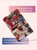 Наклейка для банковской карты или проездного, человек паук Marvel Spider man