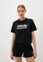 Футболка Reebok COURT SPORT GRAPHIC TEE, размер XS, черный